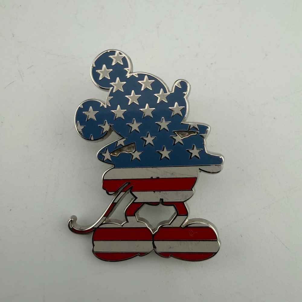 Disney Red White Blue Mickey Mouse American Flag Pin (FAC-000122)